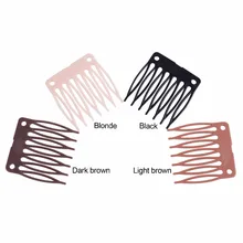 200 шт./лот пластиковые клипсы парик и расчески для изготовления париков полный шнурок/кружево спереди черный коричневый цвет много