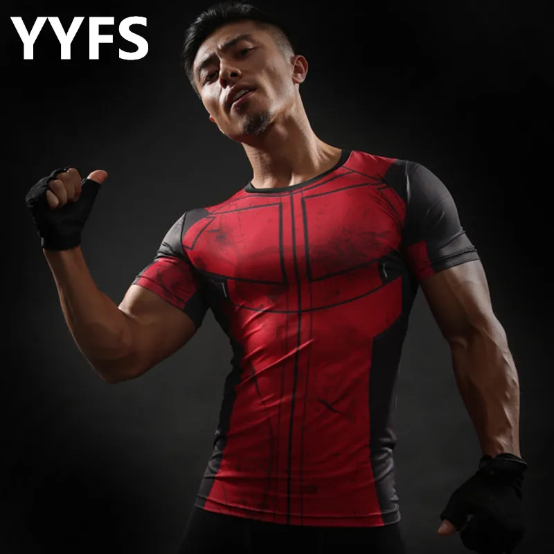 ММА короткий рукав 3D футболка Для мужчин Crossfit Топы корректирующие Каратель