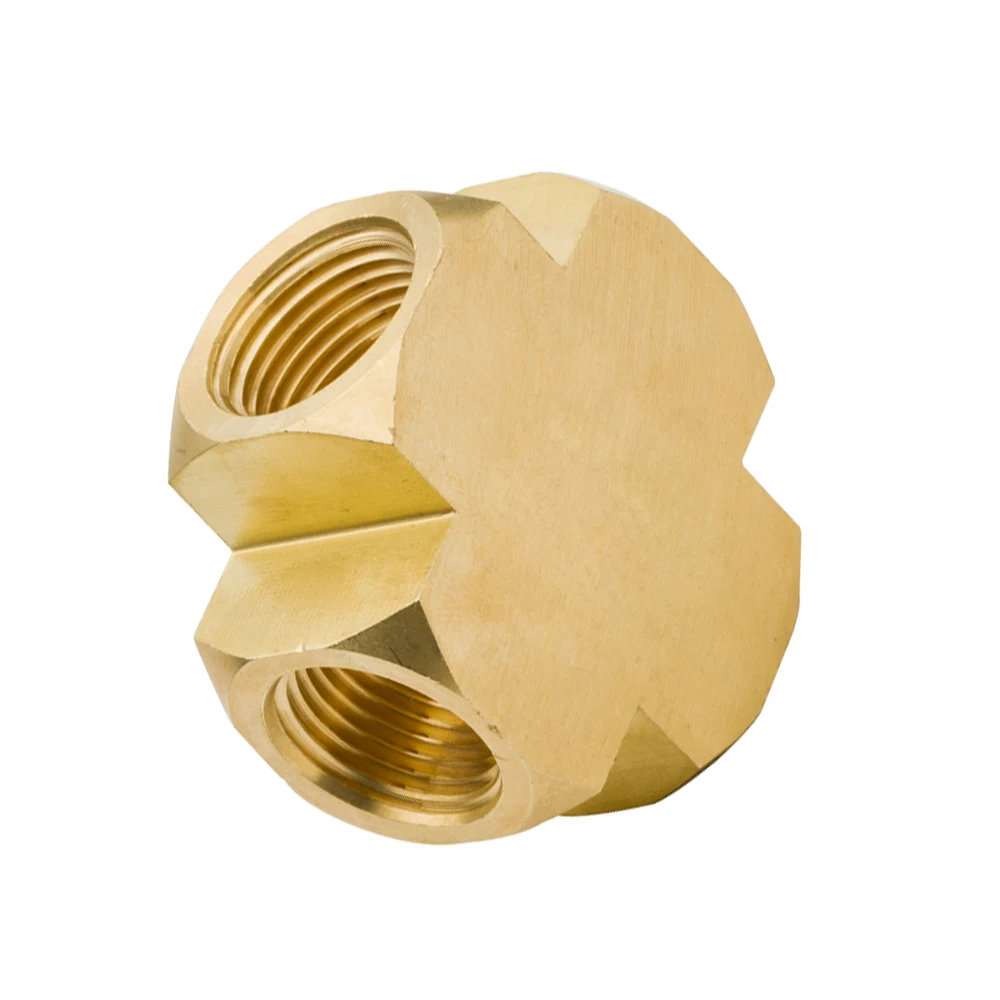 Фитинг из латунного шланга 2 шт. 1/4 &quot3/8&quot 1/2 &quot 4 сторонний крестообразный фитинг