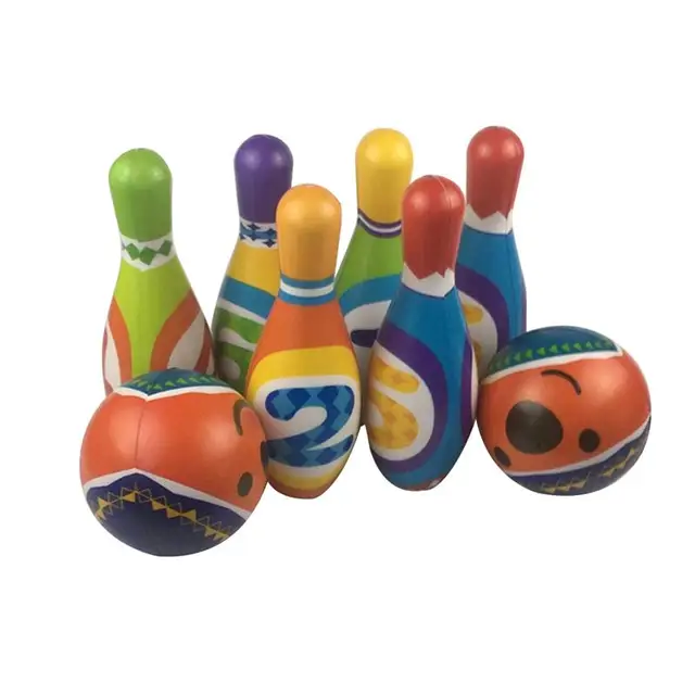 Best Offers 10 Pins 2 Balls Bowling Toy Play Sets Indoor Outdoor Sports Bowling Games Bowling for Children Kids (Multicolor)