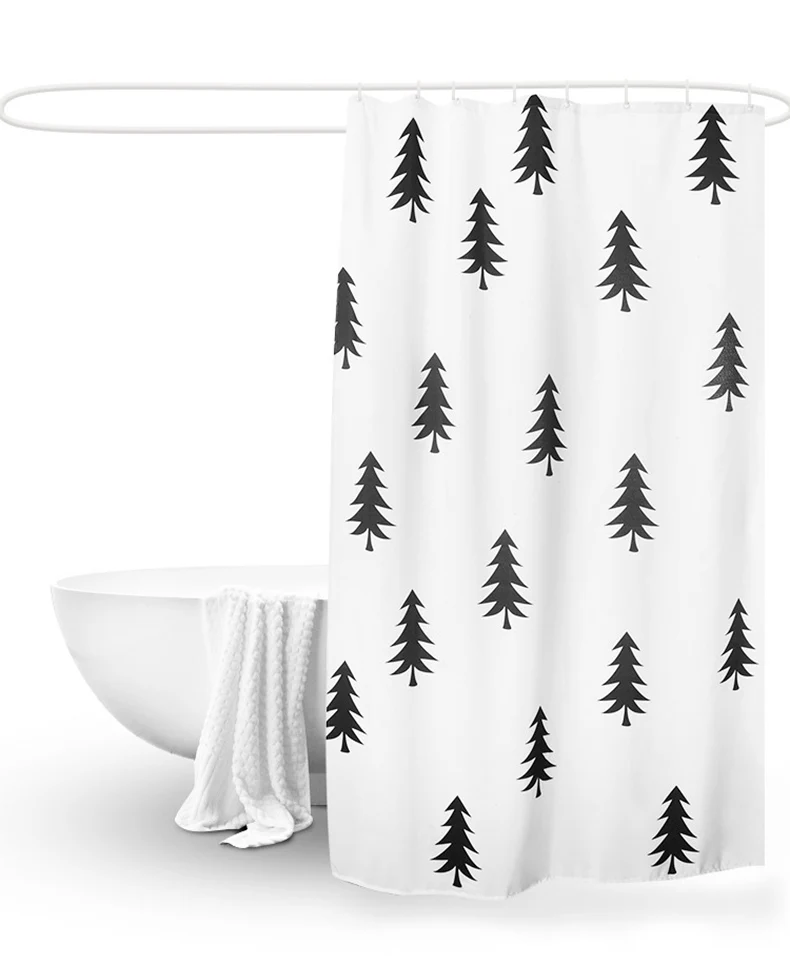 LIANGQI Белый 3D цифровой печати Душ занавес уровень 5 водонепроницаемый утолщение разделитель для занавесок инструменты аксессуары для ванной комнаты