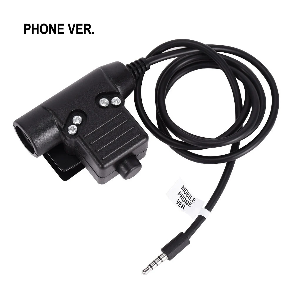Тактическая гарнитура PTT Plug для KENWOOD Walkie Talkie ICOM Midland Motorola Radio Phone Military адаптер U94