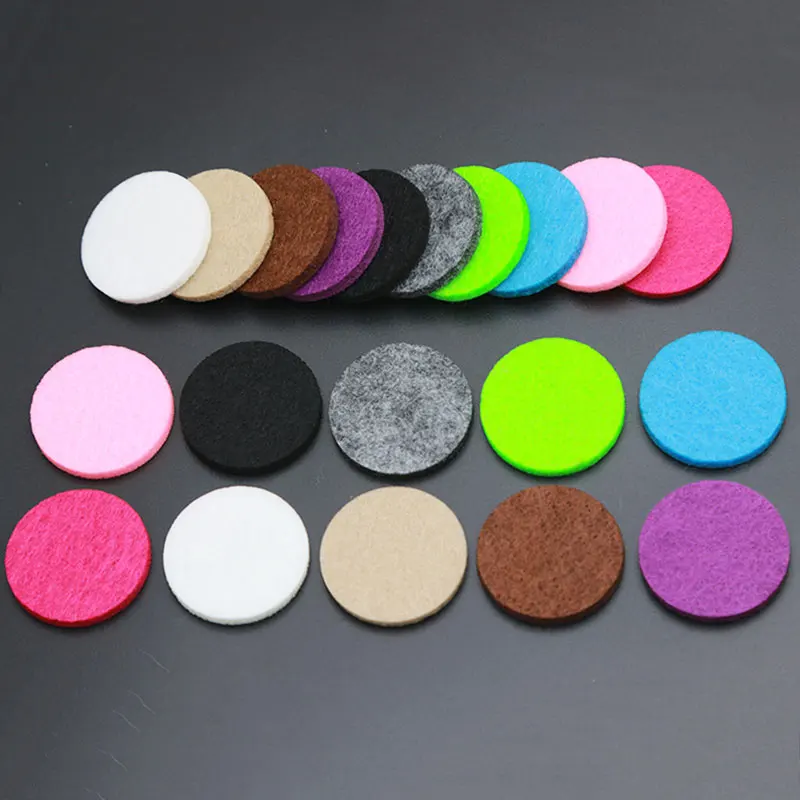 20pcs Colorful 30mm Round Essential Diffuser Oils Locket Pads Perfume