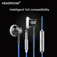 HEADROOM MS16 in-ear Earphone with Mic Sports Headset Women Man Noise Canceling Stereo Bass Headphone for Computer iPhone xiaomi