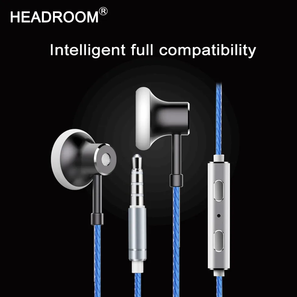 HEADROOM MS16 in ear Earphone with Mic Sports Headset Women Man Noise Canceling Stereo Bass font