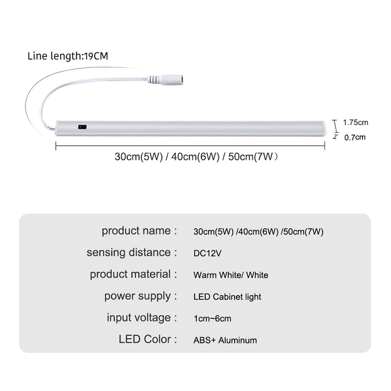 EeeToo Кухня светильник ручная развертка движения Сенсор под шкаф светильник бар светодиодные ленты 12V светодиодный шкаф гардероб светильник s для Кухня
