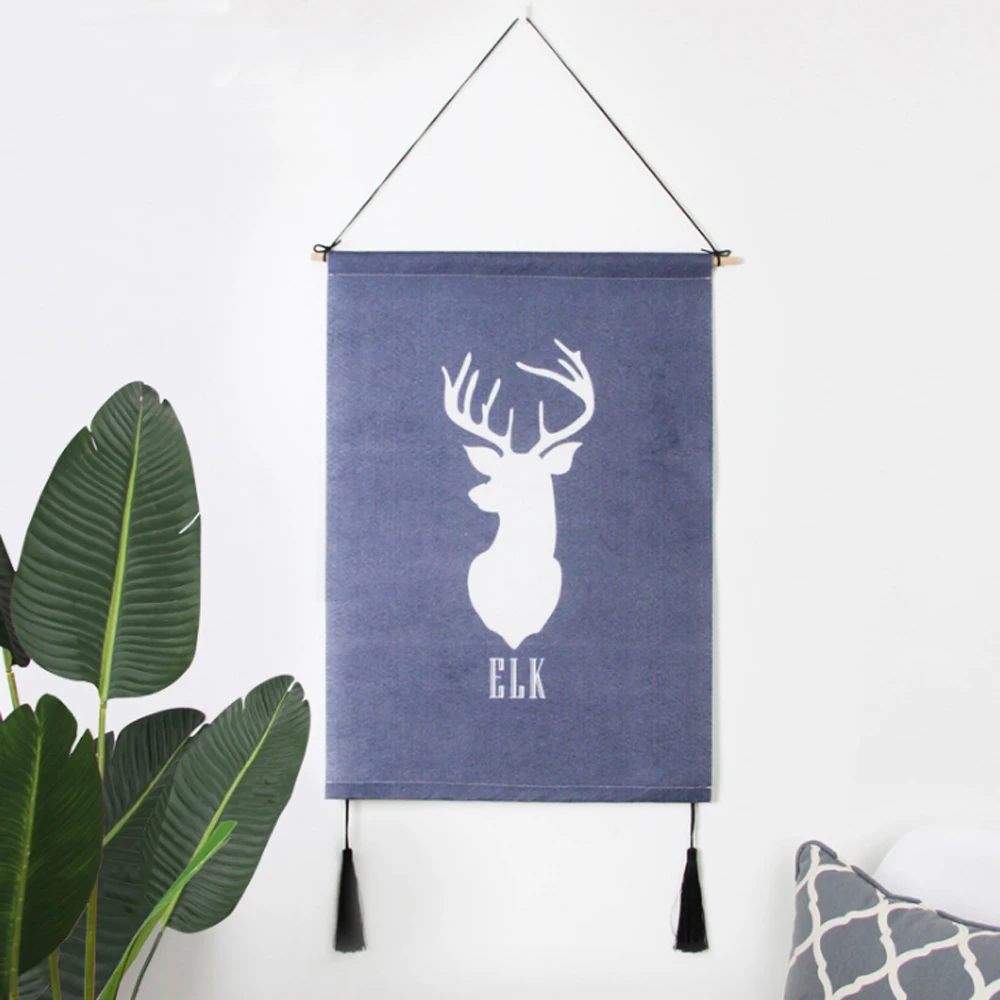 

Northern Europe Style Tapestry Home Decoration Background Wall Tapestry Fashion Trend Elk Bear Zebra Animal Pattern Tapestry