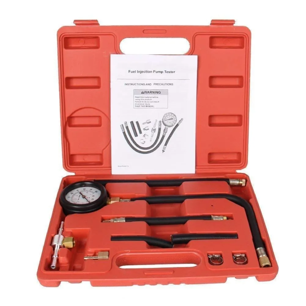 

WINMAX Car Fuel Injection Test Tool Kit 0-100psi Pump Gauge High Pressure Gauge WT04A3022