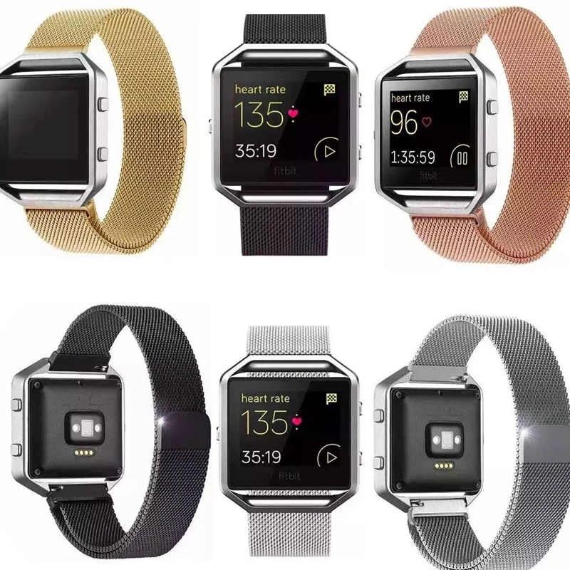 Новый браслет-браслет из нержавеющей стали для Fitbit Blaze band Milanese loop tracker Smart Fitness