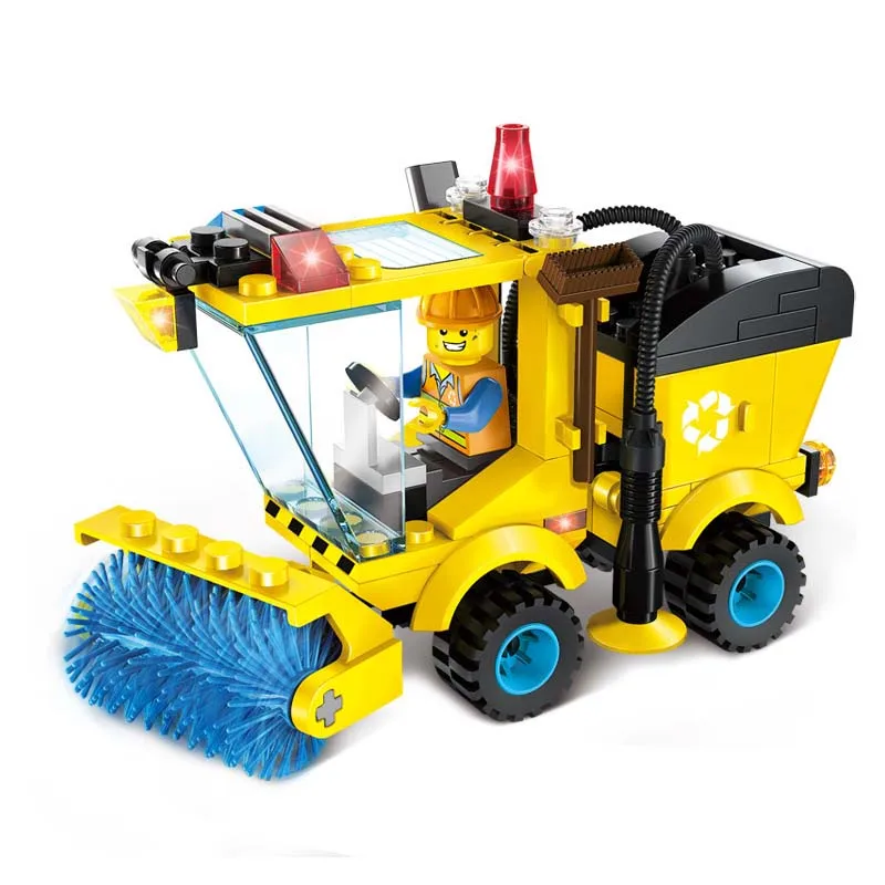 1PC 4 Type Civilized City Sweeper Legoings Assembled Model Building Blocks Toys Kit Diy Educational Children Birthday Gifts 1PC 4 Type Civilized City Sweeper Legoings Assembled Model Building Blocks Toys Kit Diy Educational Children Birthday Gifts