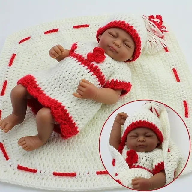 african american black reborn baby dolls silicone 10 inch 28cm soft