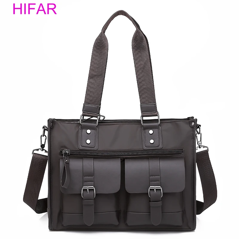 

HIFAR 2018 Oxford cloth Men's Briefcase Vintage Men Messenger Bags shoulder bag Men Business Handbags Contract Bags Laptop Bag