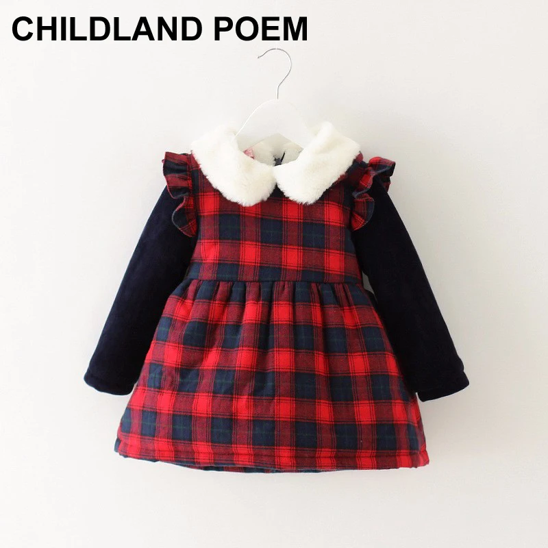baby girl tartan christmas dress