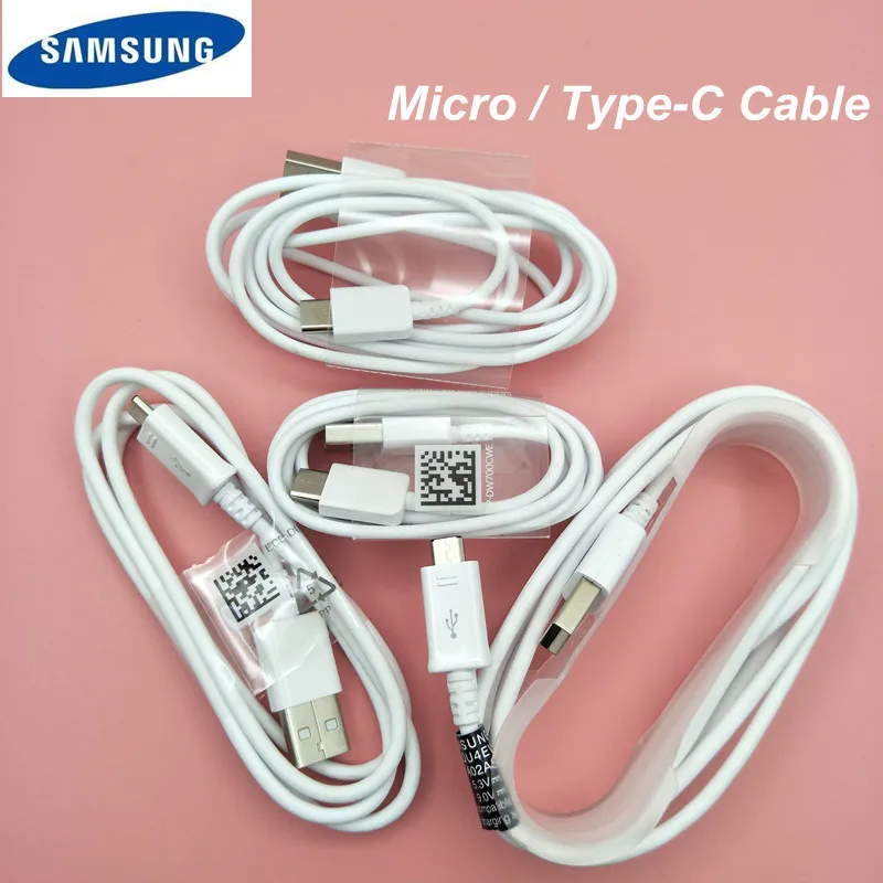 

Original Samsung 1/1.5 Meter Micro USB TYPE-C Data Cable 2A fast charge For Galaxy S4 S6 S7 S8 S9 plus note 4 5 J2 J3 J5 J7 2017