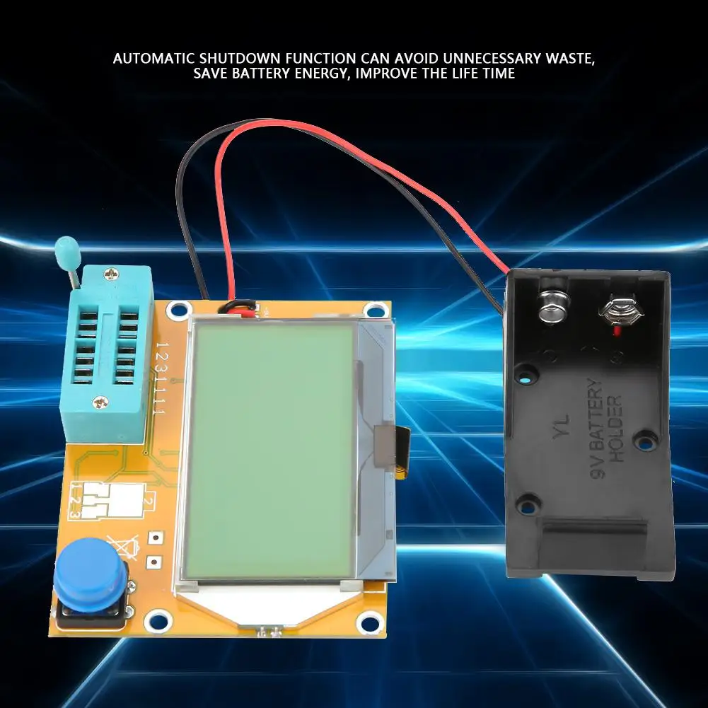 ЖК-дисплей Графический транзистор резистор индуктивности емкость индуктивности ESR SCR конденсатор ESR метр Многофункциональный тестер профессиональный