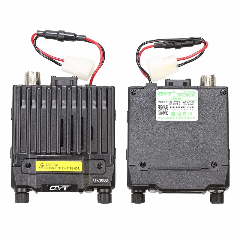 QYT KT-7900D Quad Band 136-174/220-270/350-390/400-480 МГц 25 Вт 200 Каналы красочные Экран мини мобильное радио FM с кабелем