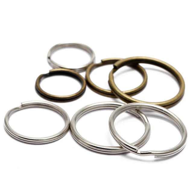 16/20/25mm 50pcs/lot Metal Key Holder Split Rings Unisex Keyring