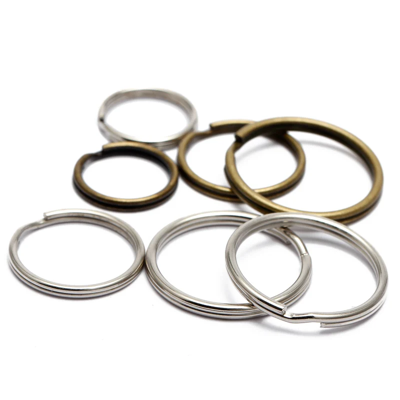 anillas llavero llaveros LLavero de Metal con anillos divididos Unisex,  accesorios para llavero, fabricación de accesorios Diy, 16/20/25mm, 50  unids/lote