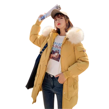 

Brieuces 2020 new Winter Women Short Jacket Mujer Hooded Parkas Winter Coat Women Loose Parka Fur Collar Cotton Padded Jackets