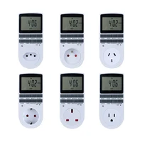 Electronic Digital Timer Switch 24 Hour Cyclic EU UK AU US FR BR Plug Kitchen Timer Outlet Programmable Timing Socket 220V 120V 1