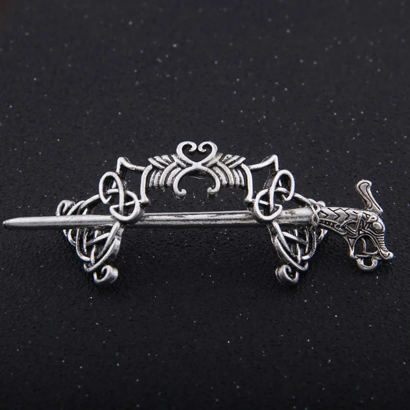 

Viking Hair Jewelry Large Celtics Knots Crown Hairpins Vintage Style gold and antique silver Hair Clips Hairpins for girl women