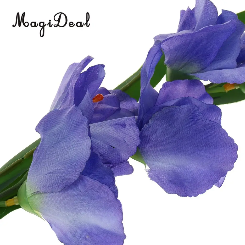MagiDeal реалистичный 1 шт. искусственный цветок гладиолуса стебель Свадебный букет/Posy украшение стола домашний декор 8 цветов