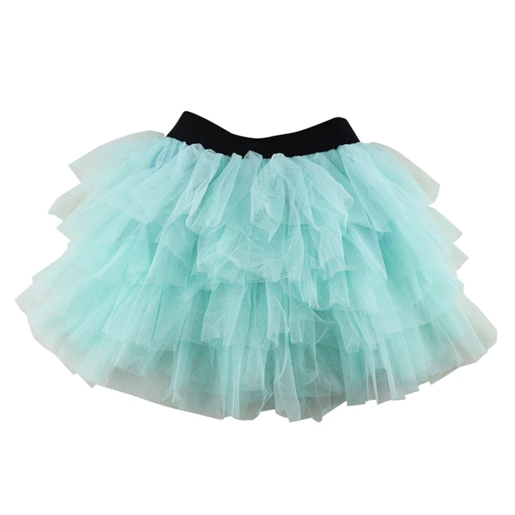 Новая хлопковая фатиновая юбка черного цвета юбки для маленьких девочек детские юбки-пачки для малышей от 3 до 8 лет, юбка-американка - Цвет: Aqua