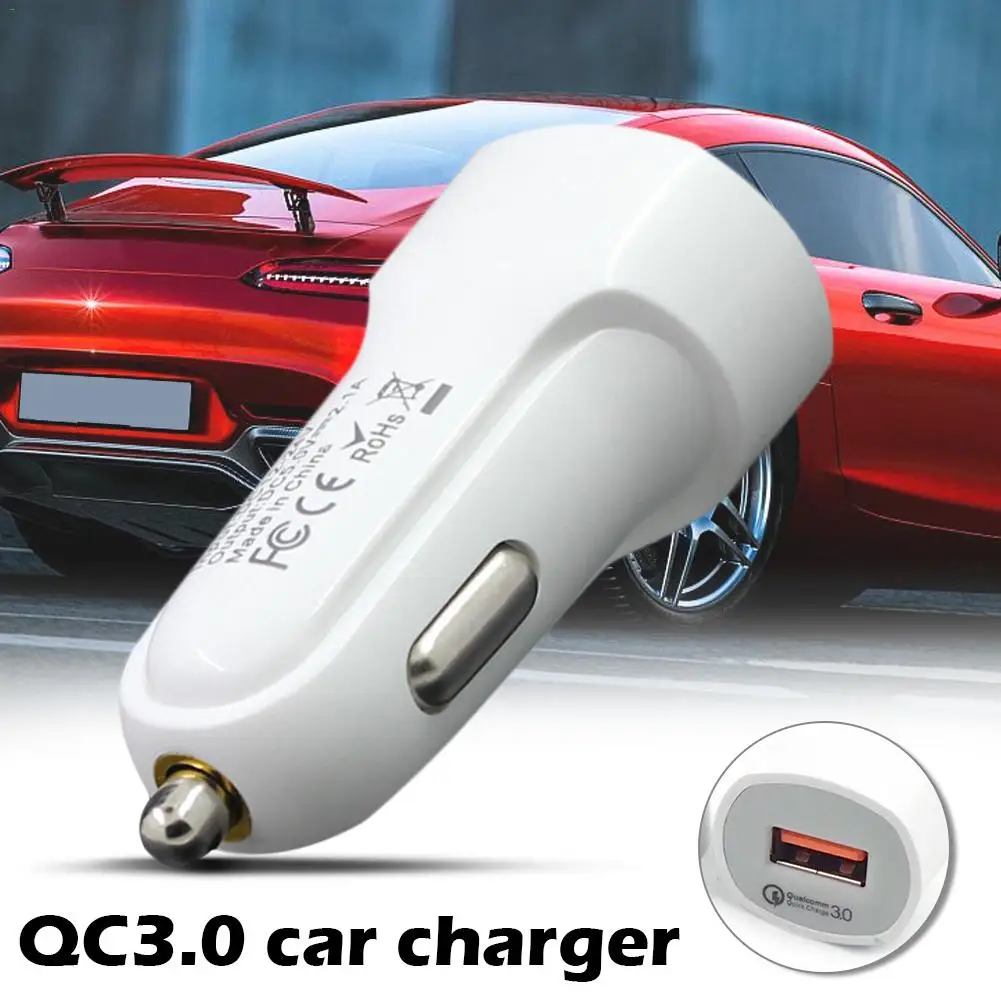 Car Charger Quick Charge 3.0 One USB Car-Charger for Mobile Phone Qualcomm QC 3.0 Fast Car Charging USB Charger Adapter Car Charger Quick Charge 3.0 One USB Car-Charger for Mobile Phone Qualcomm QC 3.0 Fast Car Charging USB Charger Adapter