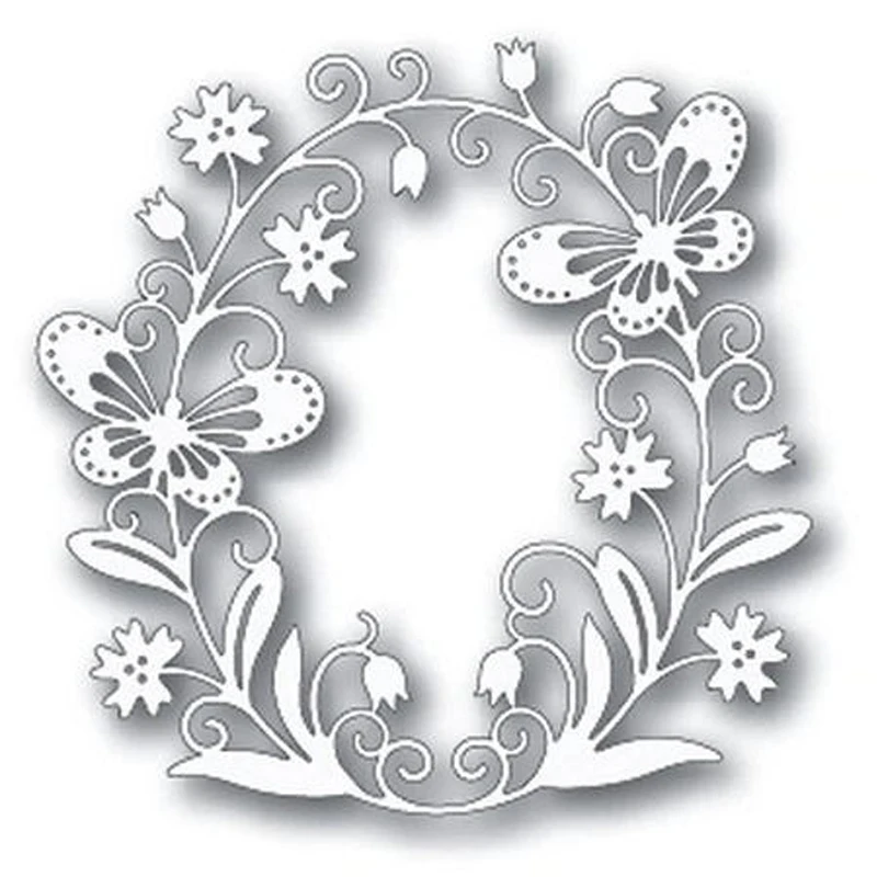 

Ufurty Crafts Metal Steel Cutting Dies New 2019 Butterfly Oval Stencils For DIY Scrapbooking Paper/photo Cards Embossing Dies