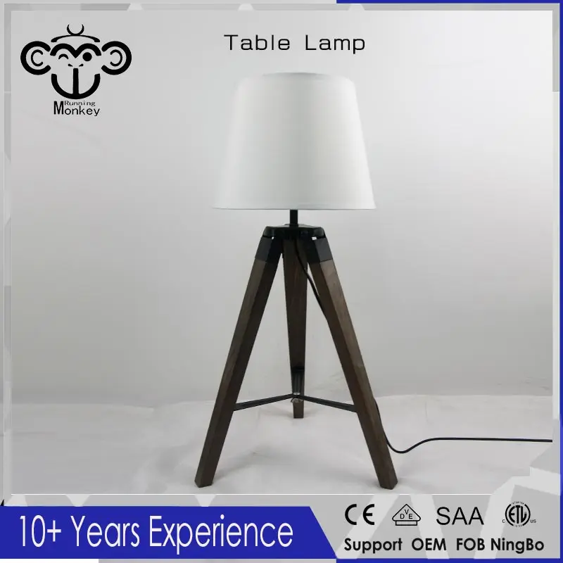

2017 New Arrived 58CM Wooden Table lamp For Modern Style Old Color Free Shipping, For Bed room, High Quality Desk lighting
