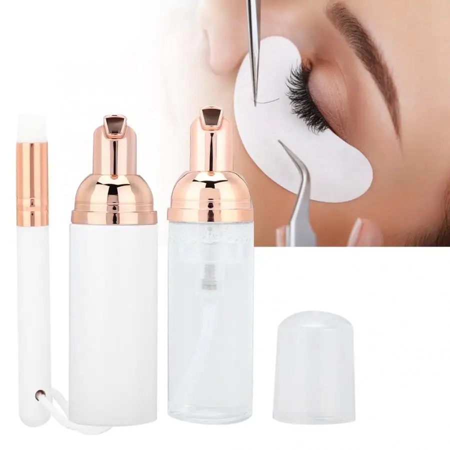 60ml Professional Eye Lashes Foam Cleaner Individual Eyelash Extension Cleanser Shampoo Eyelashes Detergent Makeup RemoverTool