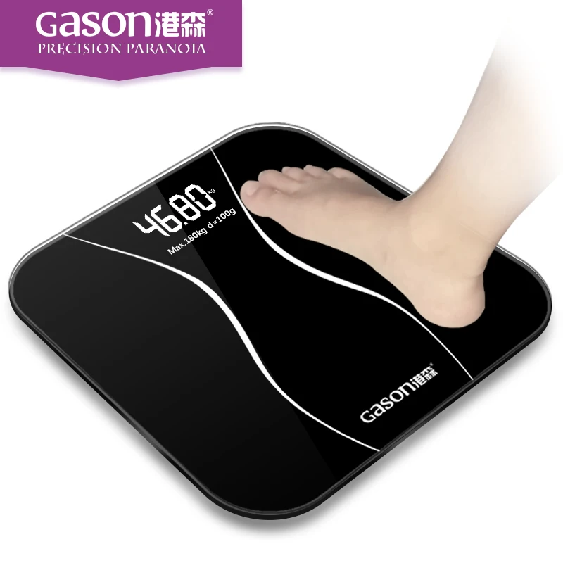 GASON(A2) Bathroom Floor Scales Smart Household Electronic Digital Body Bariatric LCD HD Display Division Value 180kg=400lb