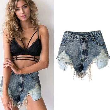 

2018 Summer Shorts Women Ripped Tassel High Waist Shorts Women Denim Shorts Feminino Sexy Hot Slim Shorts Pantalones Feminino
