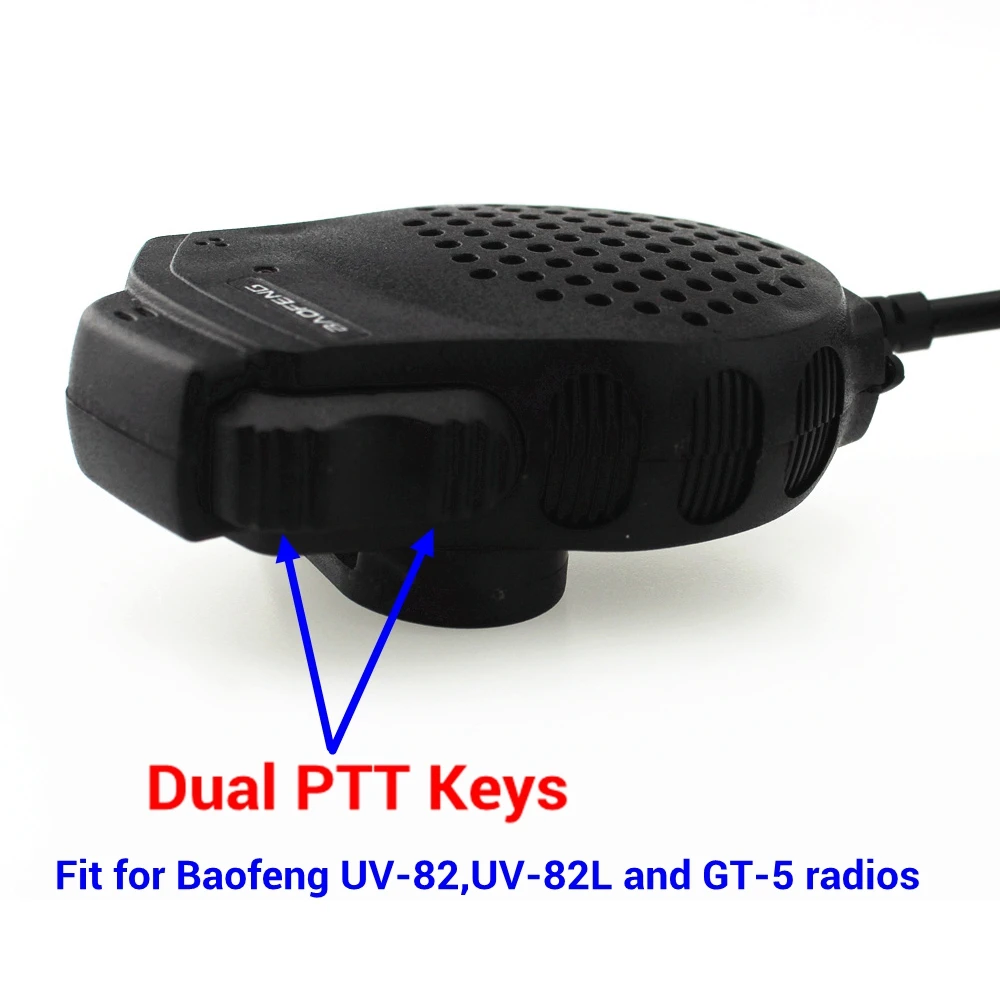 Baofeng Dual PTT Speaker Mic Microphone For Baofeng UV-82 Two Way Radio UV-82L UV-8D UV-89 UV-82HP Walkie Talkie Accessories Baofeng Dual PTT Speaker Mic Microphone For Baofeng UV-82 Two Way Radio UV-82L UV-8D UV-89 UV-82HP Walkie Talkie Accessories