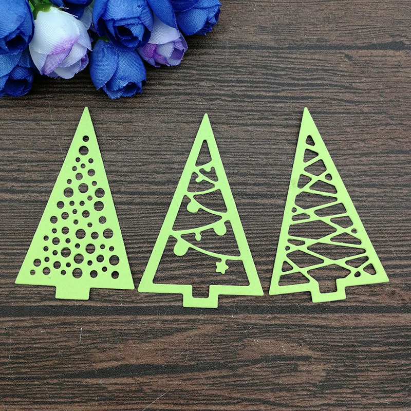 Christmas tree Cutout Metal Cutting Dies Stencils Die Cut for DIY Scrapbooking Album Paper Card Embossing