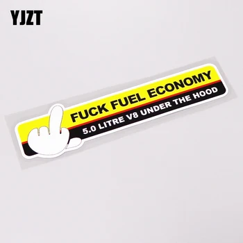 

YJZT 16.7CM*4CM JDM Fuel Economy Graphical Car Sticker Decal And PVC Decoration 13-0240