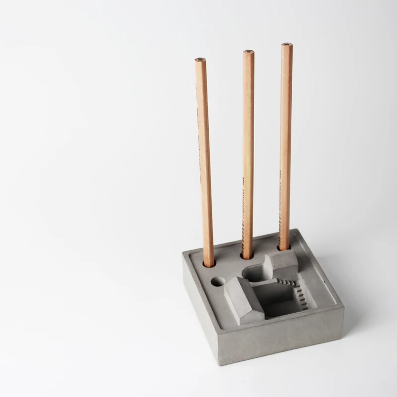 concrete pen holder