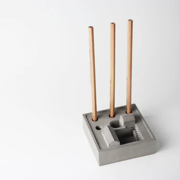 

Concrete pen holder silicone mold cement flower pot mold desk decoration mould