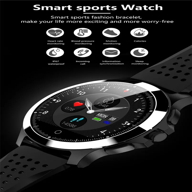 W8 Smart Watch 1.22 Inch Color Screen ECG And PPG Waterproof IP67 Sports Stopwatch For Android IOS Smart Watch 40MR2608