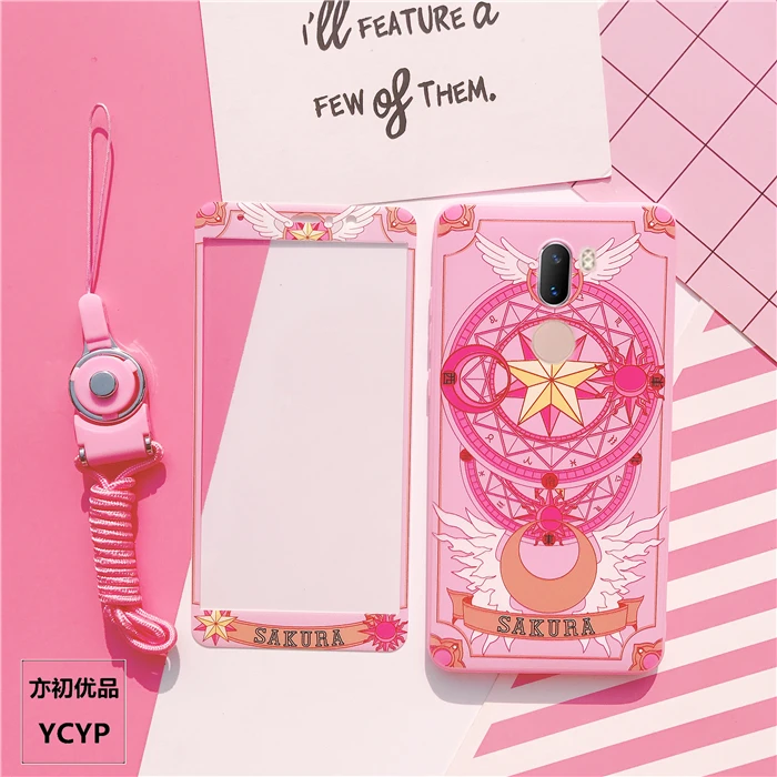 Чехол для Xiaomi Mi8 Cardcaptor Sakura + пленка экрана из закаленного стекла мультяшный чехол