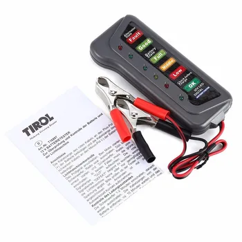 

12V Car Battery Tester Digital Alternator Tester 6 LED Lights Display Car Diagnostic Tool Auto Battery Tester For Car