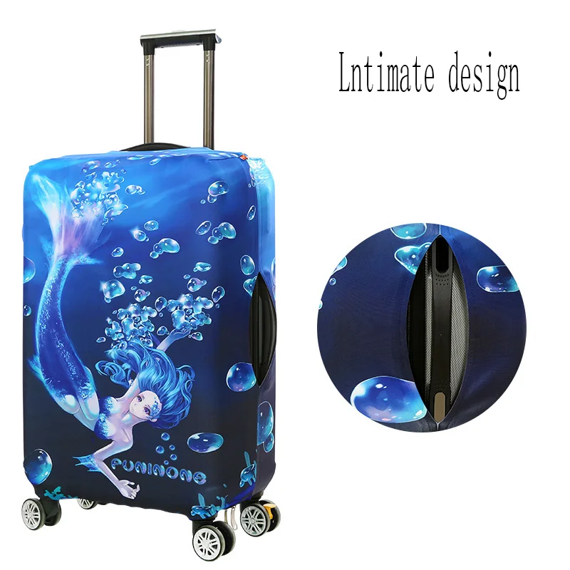 Эластичные Защитные чехлы для багажа с рисунком русалки подходит для 18-32 дюймов костюм Чехол чехол Аксессуары для путешествий