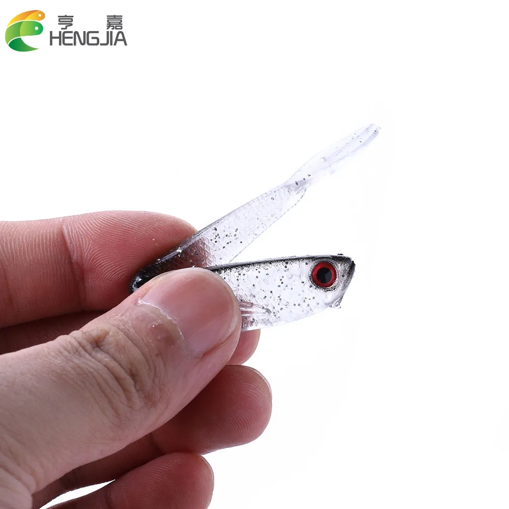 

HENGJIA 1pcs 10cm 3.6g Small Wobbler Soft Lure Artificial Plastic Silicone Bait for Fresh Sea Fishing lifelike 3D eys