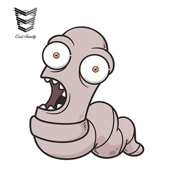 

EARLFAMILY 13cm x 10cm Car Styling Zombie Worm Vinyl Sticker Laptop Travel Luggage Funny Decal Graphics Waterproof Car Sticker