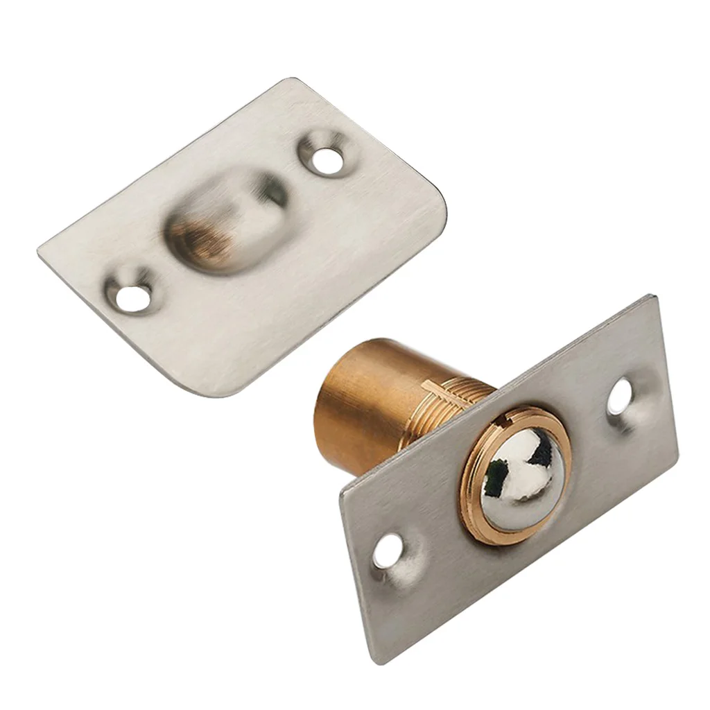 Adjustable Roller Ball Door Spring Catch Lock Internal Latch Stainless Steel Room Cabinet Gate Door