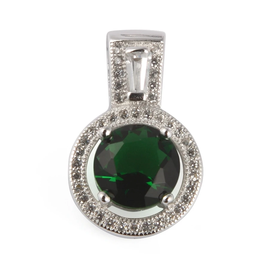 

SHUNXUNZE Engagement Wedding Time limited discount Pendants Peridot Cubic Zirconia silver Plated P3191D Pretty Lady The price of