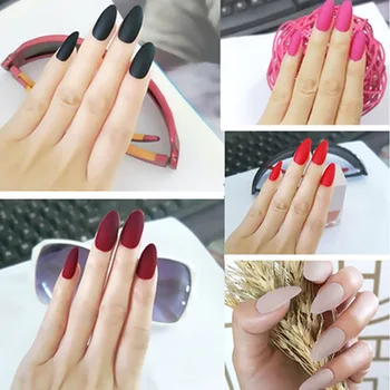 

Women Natural Color French False Nail Tips Artificial Nails Art 10pcs Matte Fake Nails Forms For Extension Manicure Art