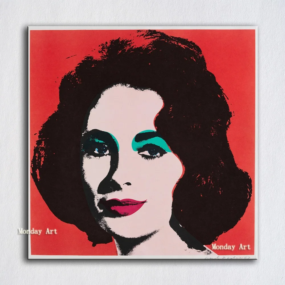 Pop Canvas Art ANDY WARHOL Elizabeth 1964 Wall Pictures For Living Room Home Decor Modern Painting Oil Painting