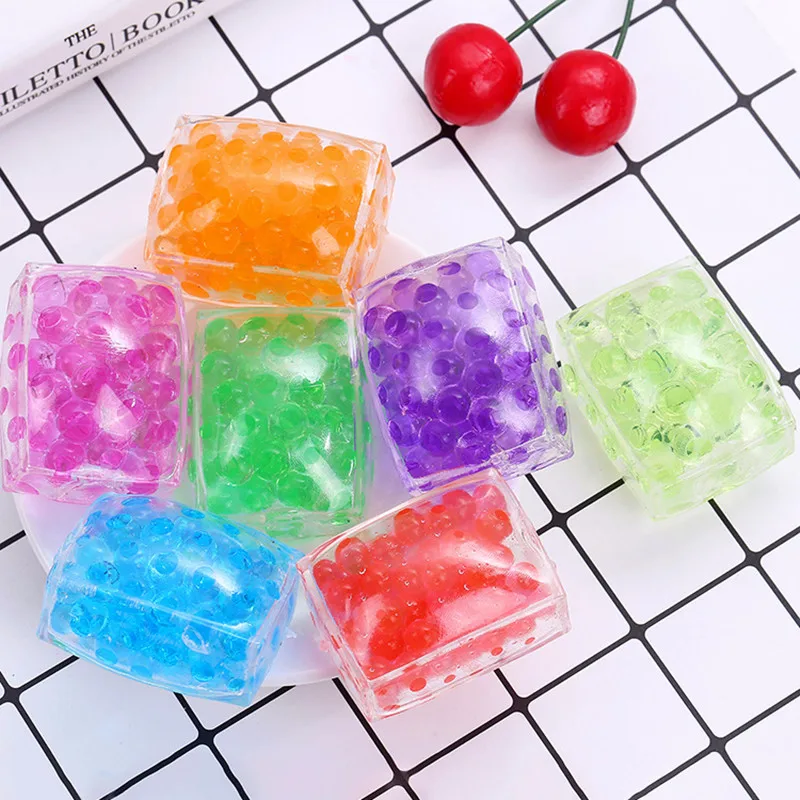 

funny gadgets Transparent Squeeze Bean Curd Healing Fun Kids Toy Stress anti stress squishy Reliever Toys for children #TX