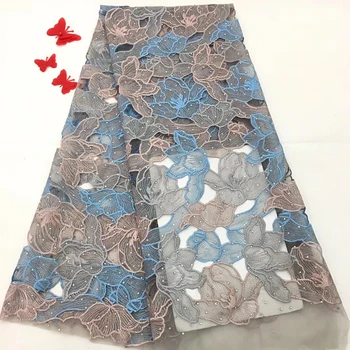 

High Quality Pink African Lace Fabric Sequins French Tulle Lace Fabric 2019 Latest Arrival Hot Sale 5 Yards for Dress ALC-J003